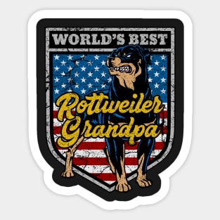 Worlds Best Rottweiler Grandpa Sticker